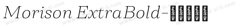 Morison ExtraBold字体转换